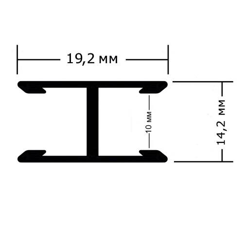 Профиль двухсторонний без стяжки "РОСЛА", вишня 3м KF1-15