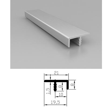 Профиль кромочный SMART 19х20(8мм) L=2,9м 015.00/НЕРЖ.СВЕТ. (30)