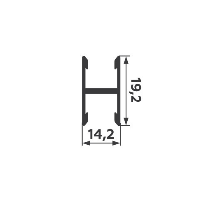 Комплект профиля д/шкафа-купе (1дверь) браш графит "L"