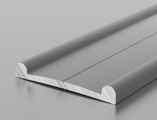 Алюминиевый профиль РОСЛА F1-05 серебро нижний двойной 3м