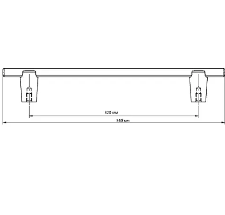 Ручка GTV RAY 320мм золото браш UZ-RAY-320-18