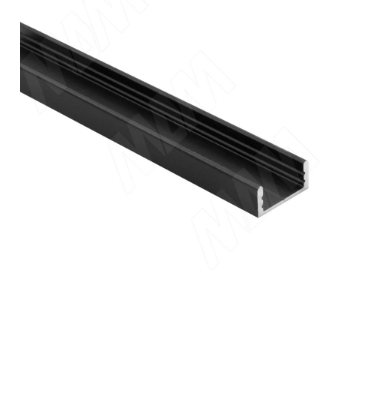 Профиль накладной черный LSP-SM1-ALU-3-BL 16*7,5мм 3м (МДМ)