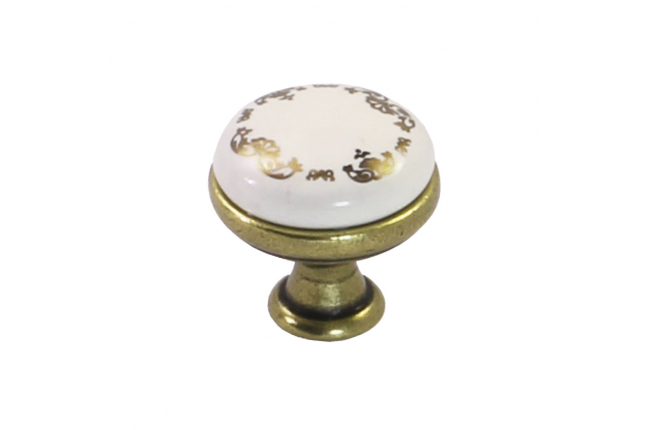 Кнопка SETE RM-19UP01-03 старое золото (золотой узор)